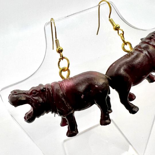 Hippo Earrings