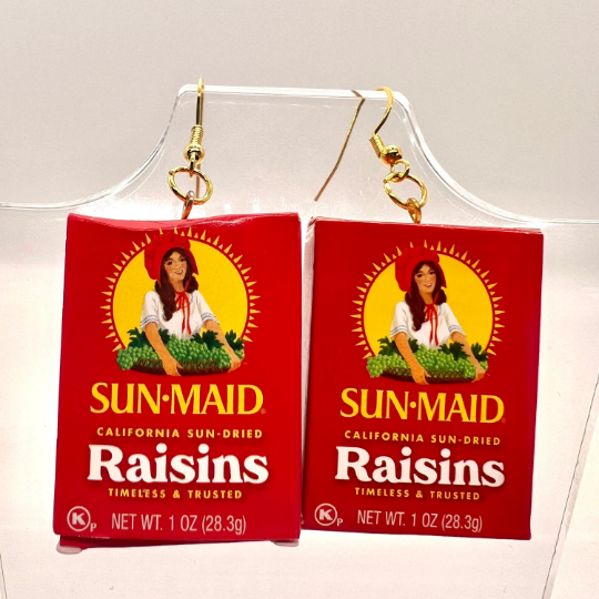 Sun Maid Raisin Boxes Earrings