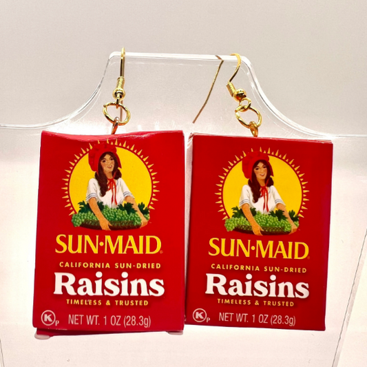 Sun Maid Raisin Boxes Earrings