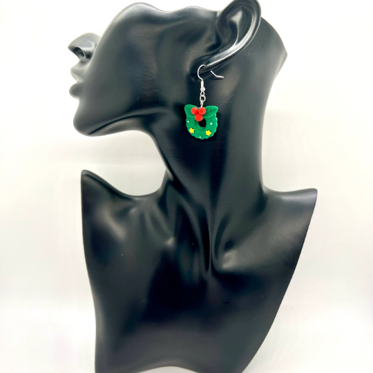 Christmas Wreath Earrings