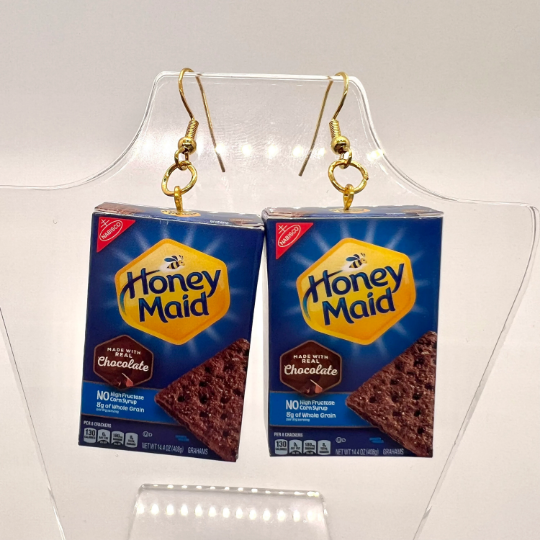 Honey Maid Graham Cracker Earrings