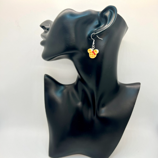 Minnie Mouse Waffle Earrings