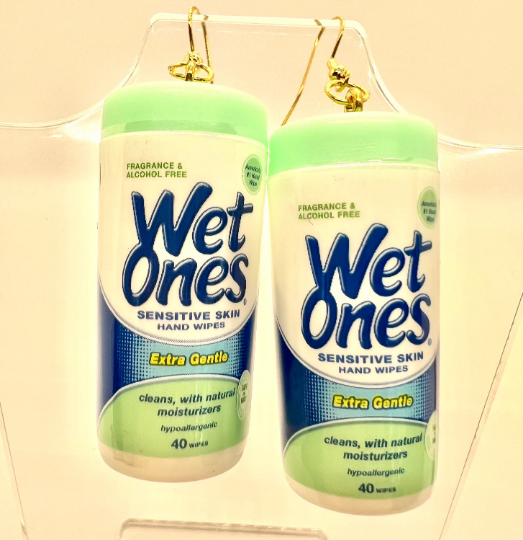 Wet Ones Wipes Mini Brands Earrings