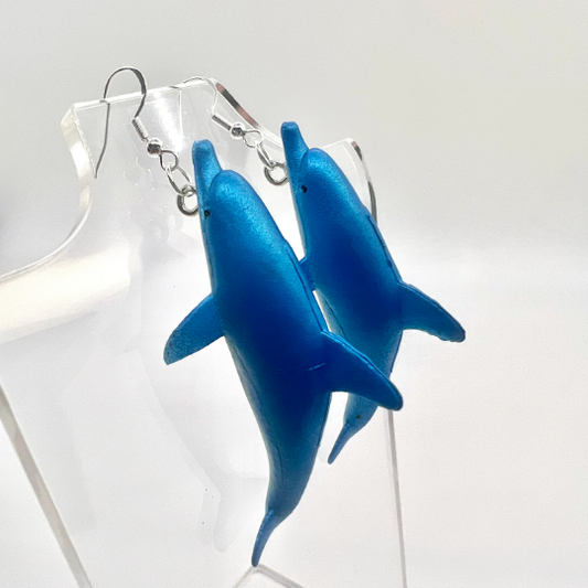 Blue Dolphin Earrings