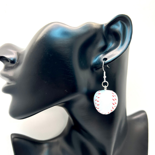 Large Baseball Earrings