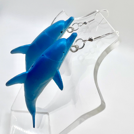 Blue Dolphin Earrings