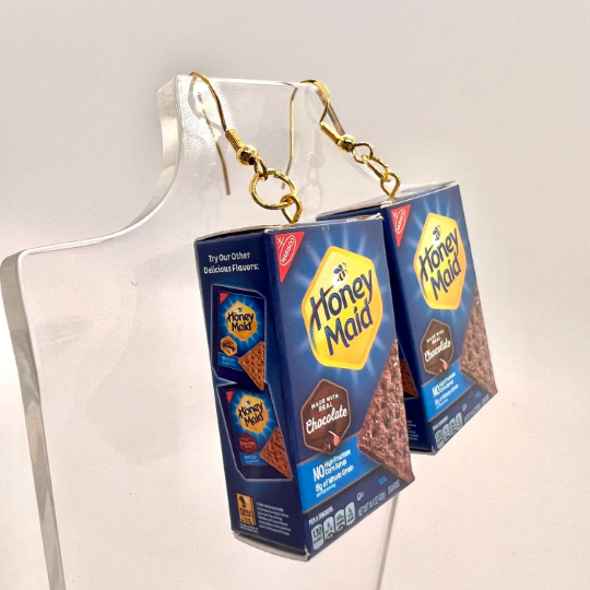 Honey Maid Graham Cracker Earrings