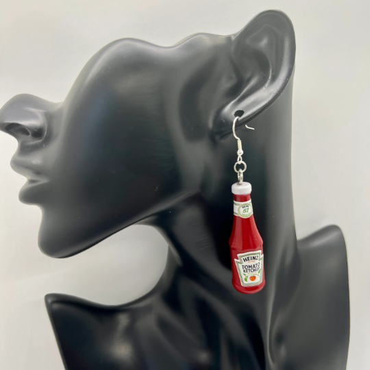 Ketchup, Pickles, Mustard Condiment Earrings