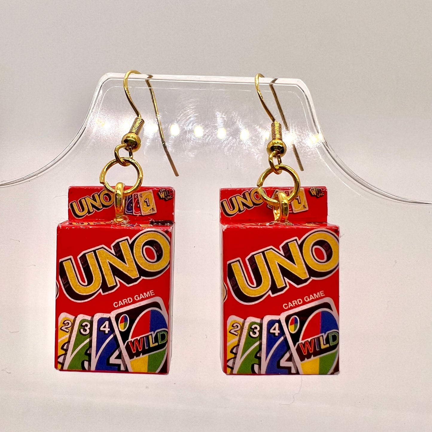Uno Card Earrings