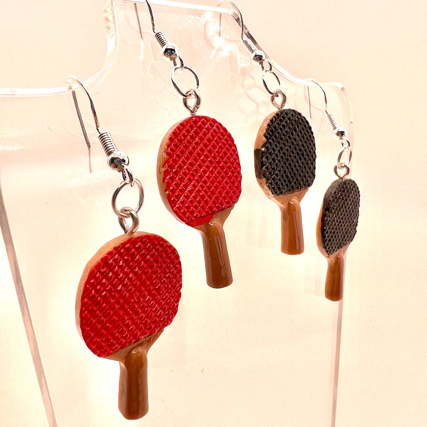 Ping Pong Paddle Earrings