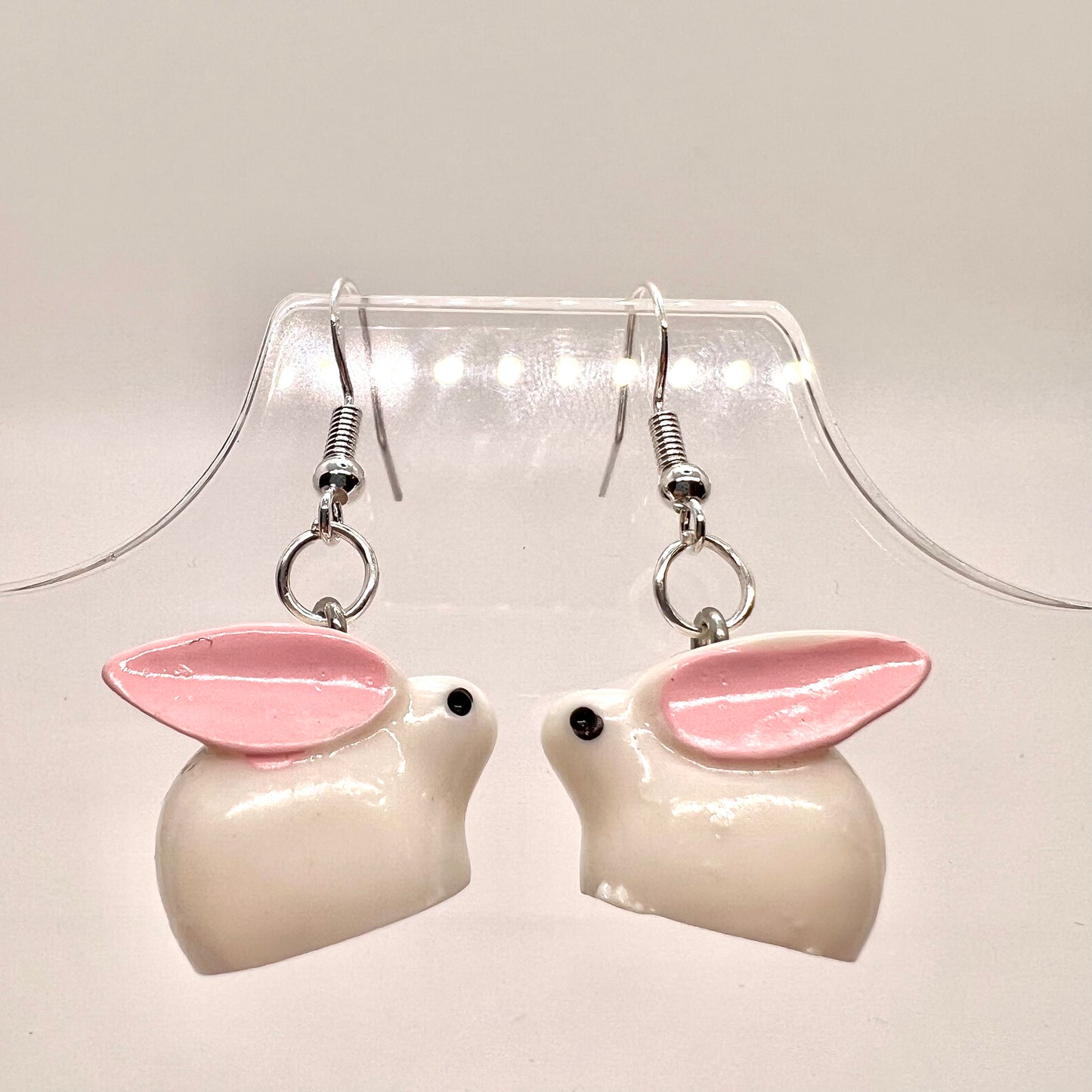 White Bunny Earrings