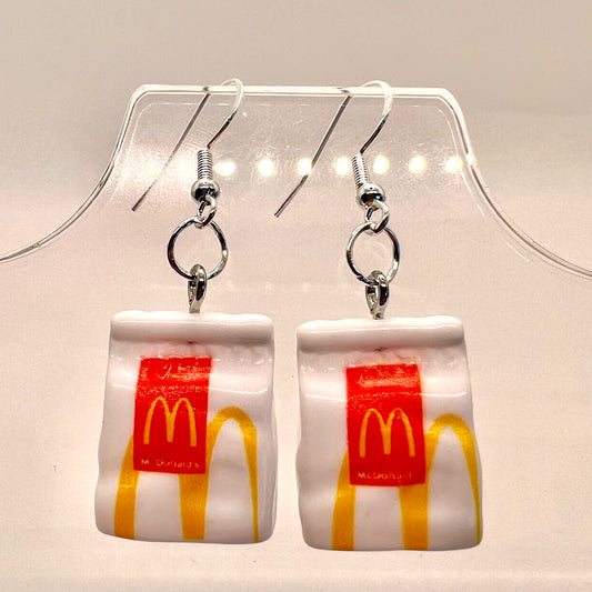 McDonalds Bag Earrings