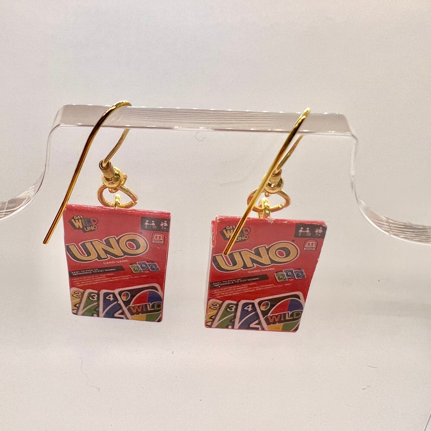 Uno Card Earrings