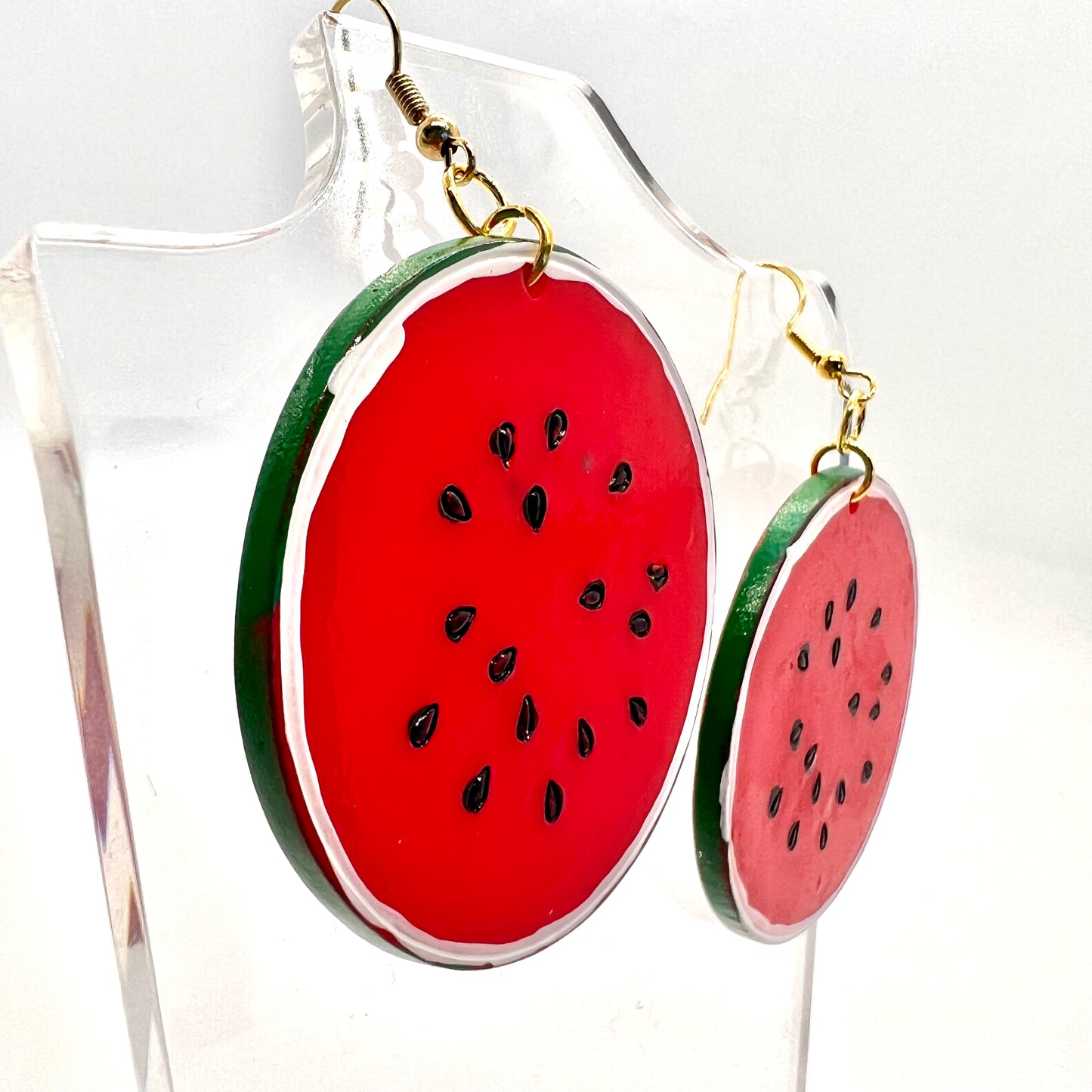 Oversize Watermelon Slice Earrings