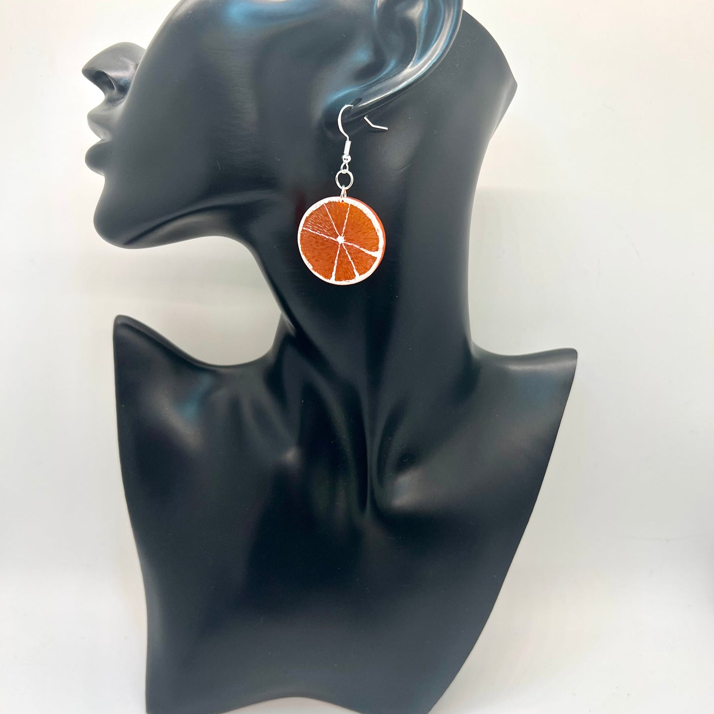Orange Fruit Slice Earrings