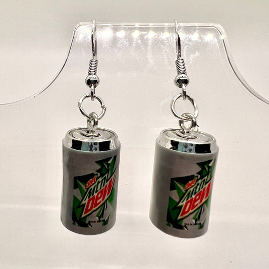 Diet Mt Dew Soda Can Earrings