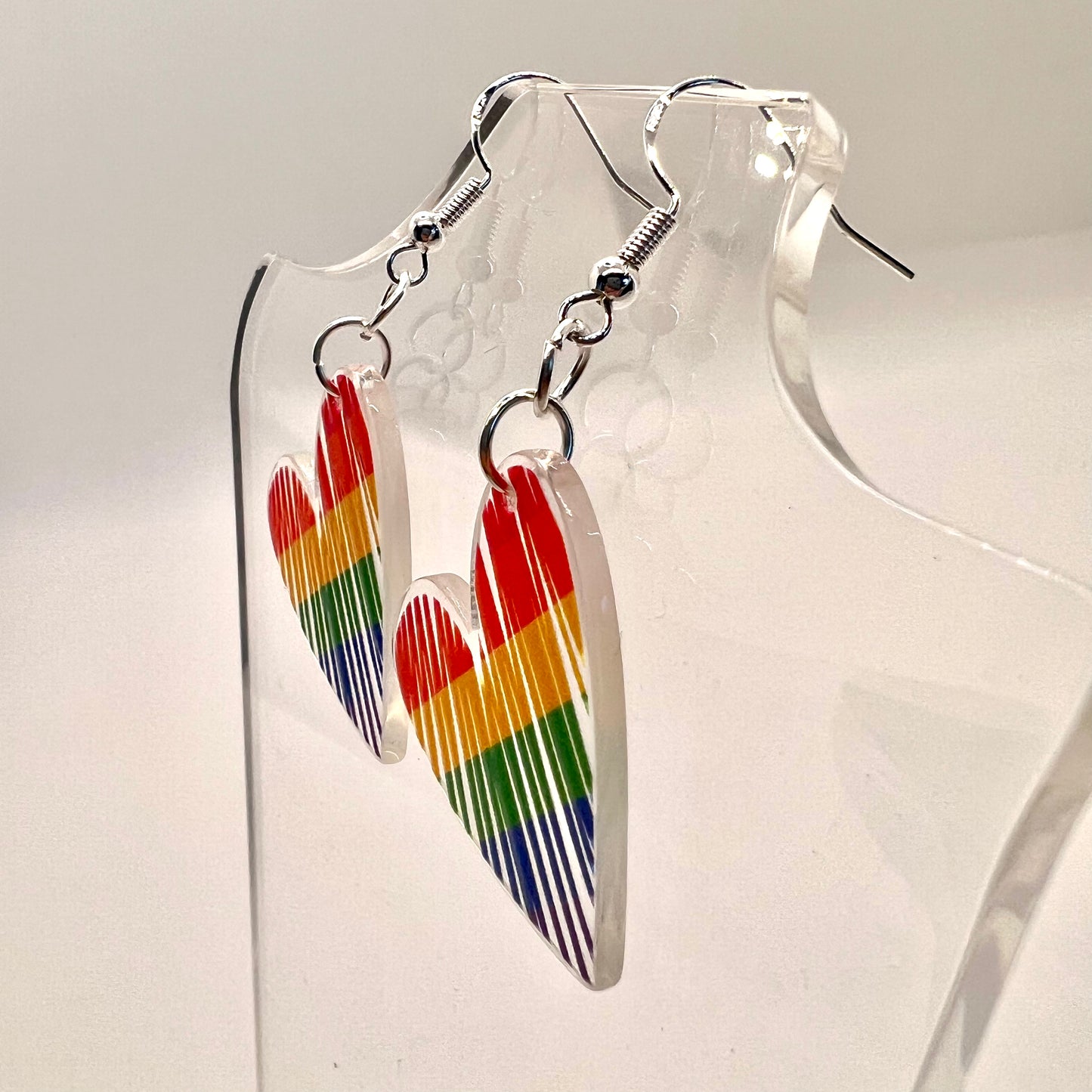 Rainbow Heart Earrings
