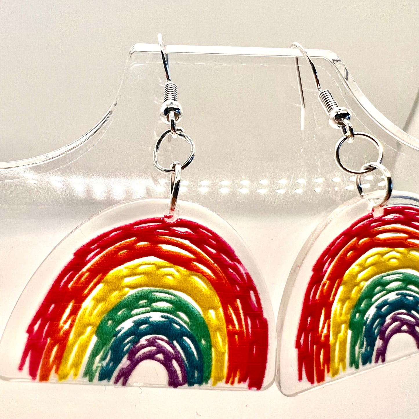 Rainbow Scribble Earrings