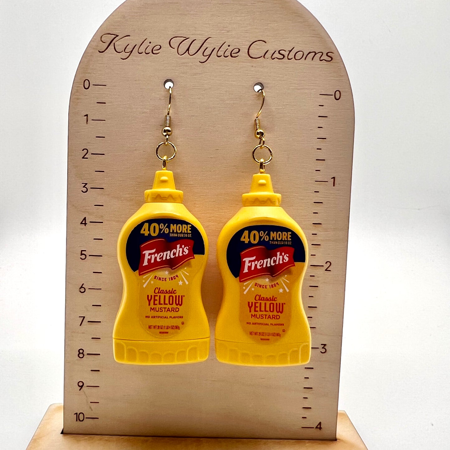 Mustard Bottle Condiment Earrings