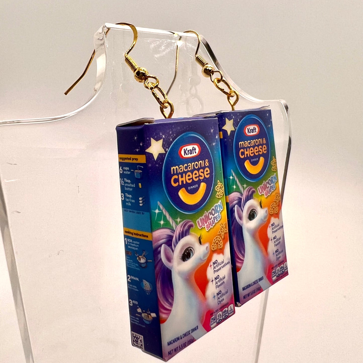 Unicorn Mac & Cheese Earrings