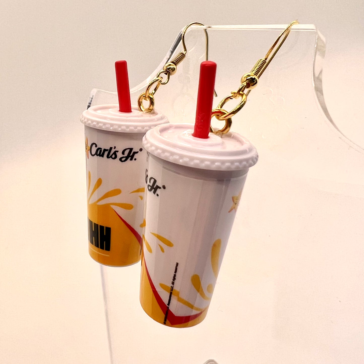 Carls Jr Drink Earrings