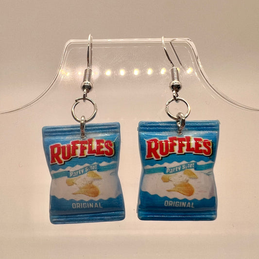 Ruffles Chip Bag Earrings