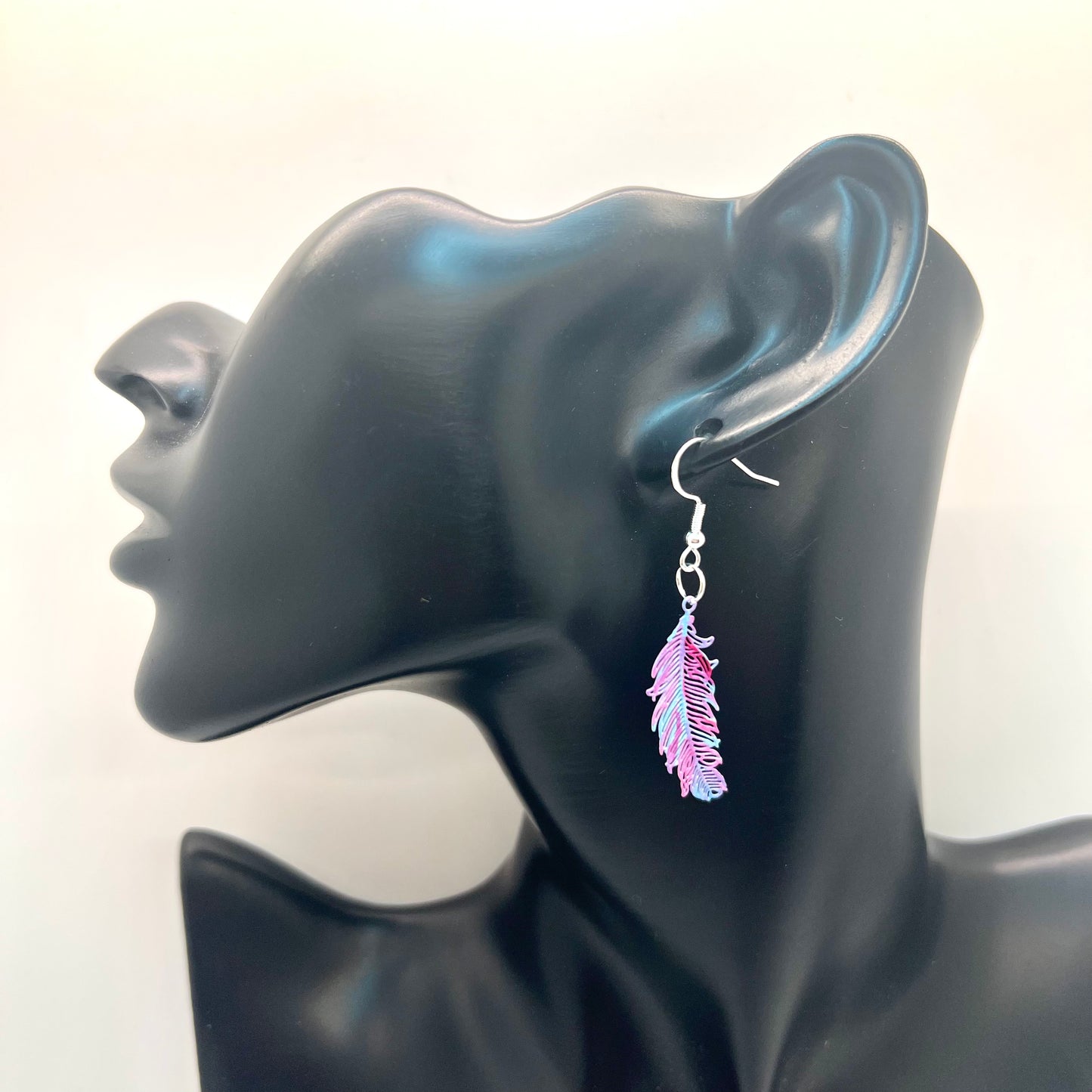 Rainbow Feather Earrings