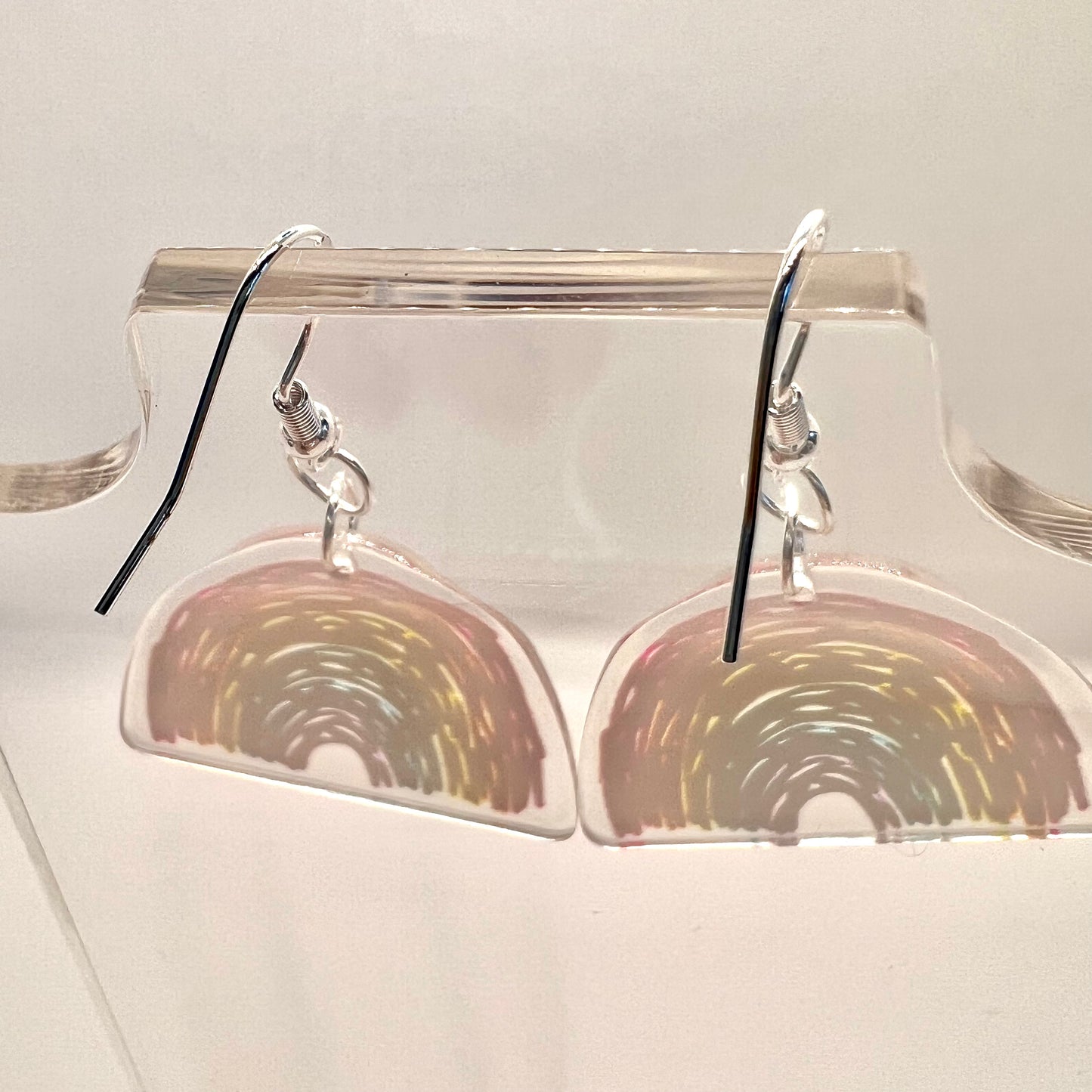 Rainbow Scribble Earrings