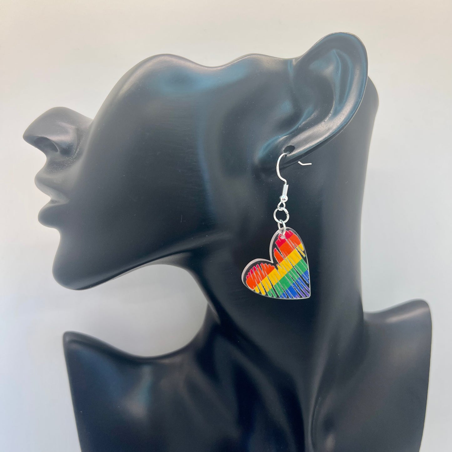 Rainbow Heart Earrings