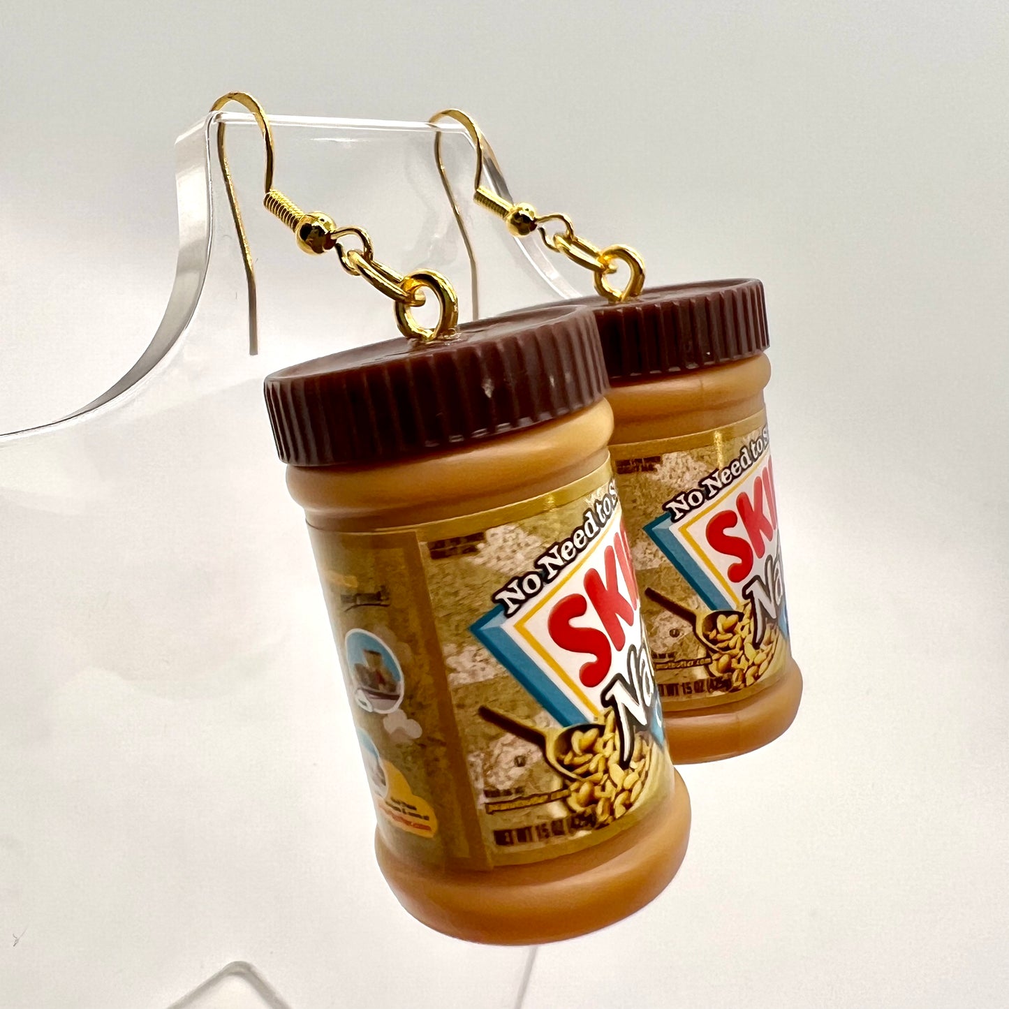 Skippy Peanut Butter Earrings