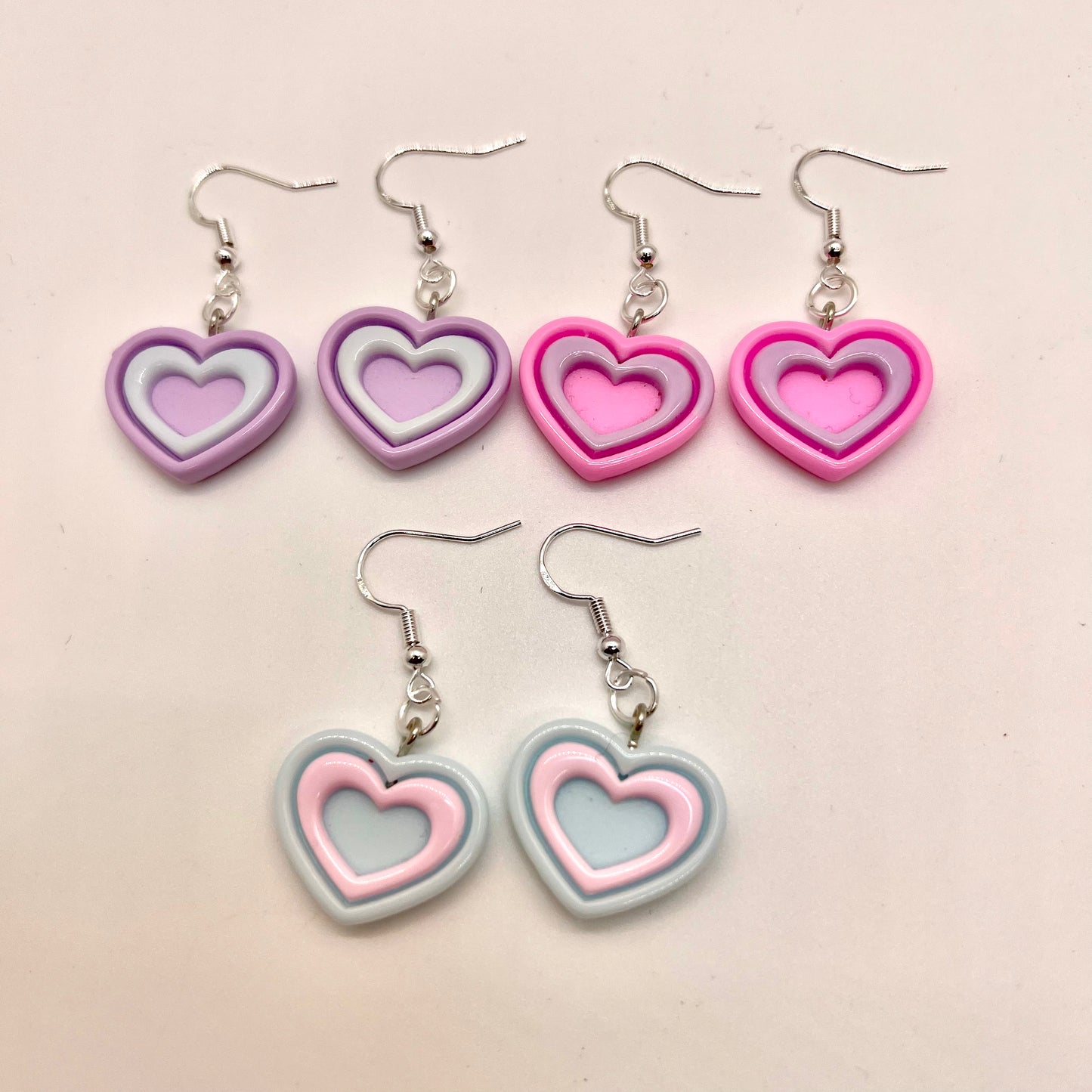 Pastel Heart Earrings