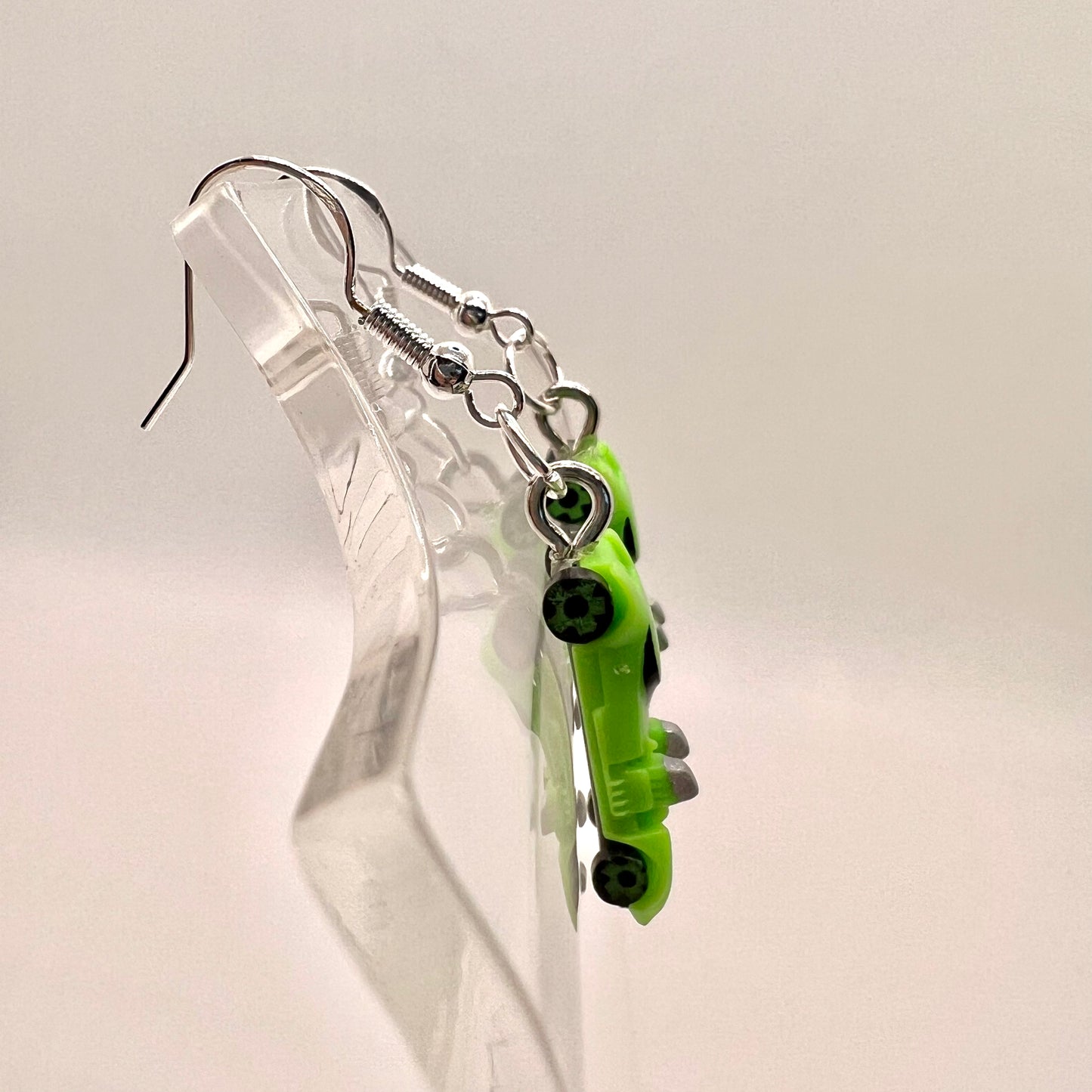 Green Hot Wheels Car Earrings