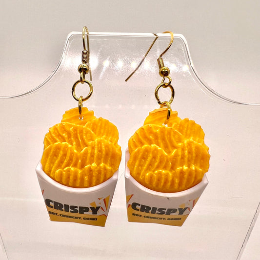 Carls Jr Fries Earrings