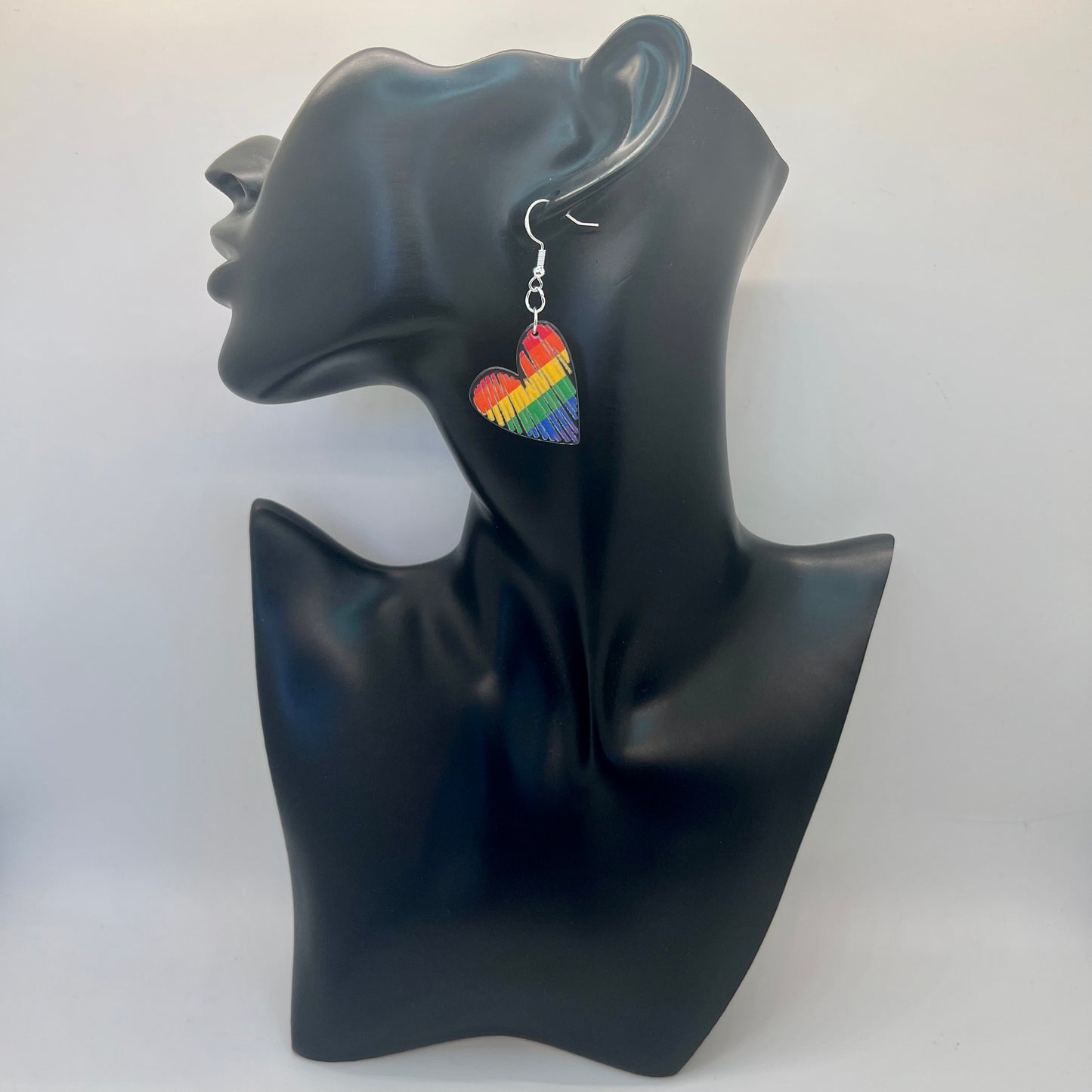 Rainbow Heart Earrings