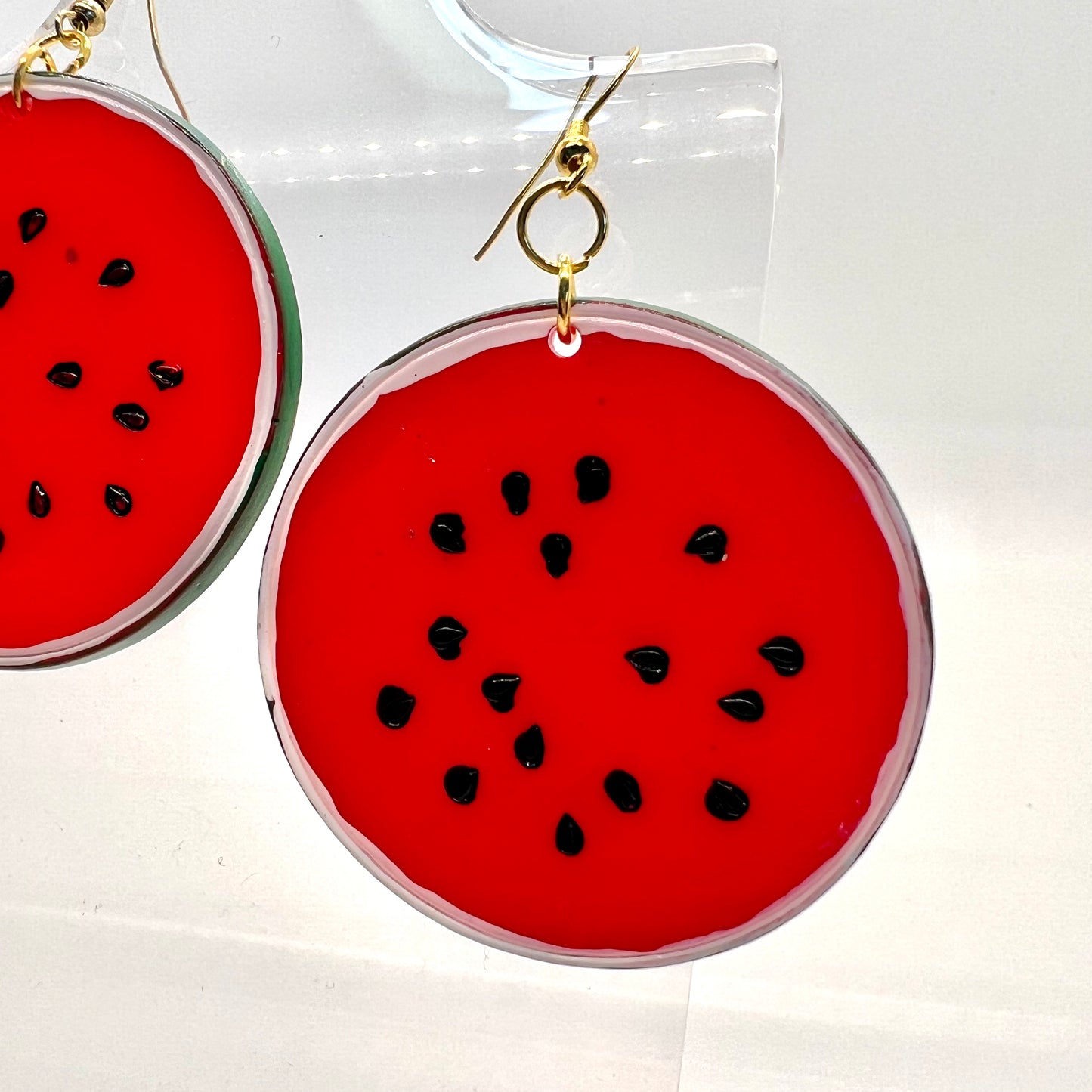 Oversize Watermelon Slice Earrings