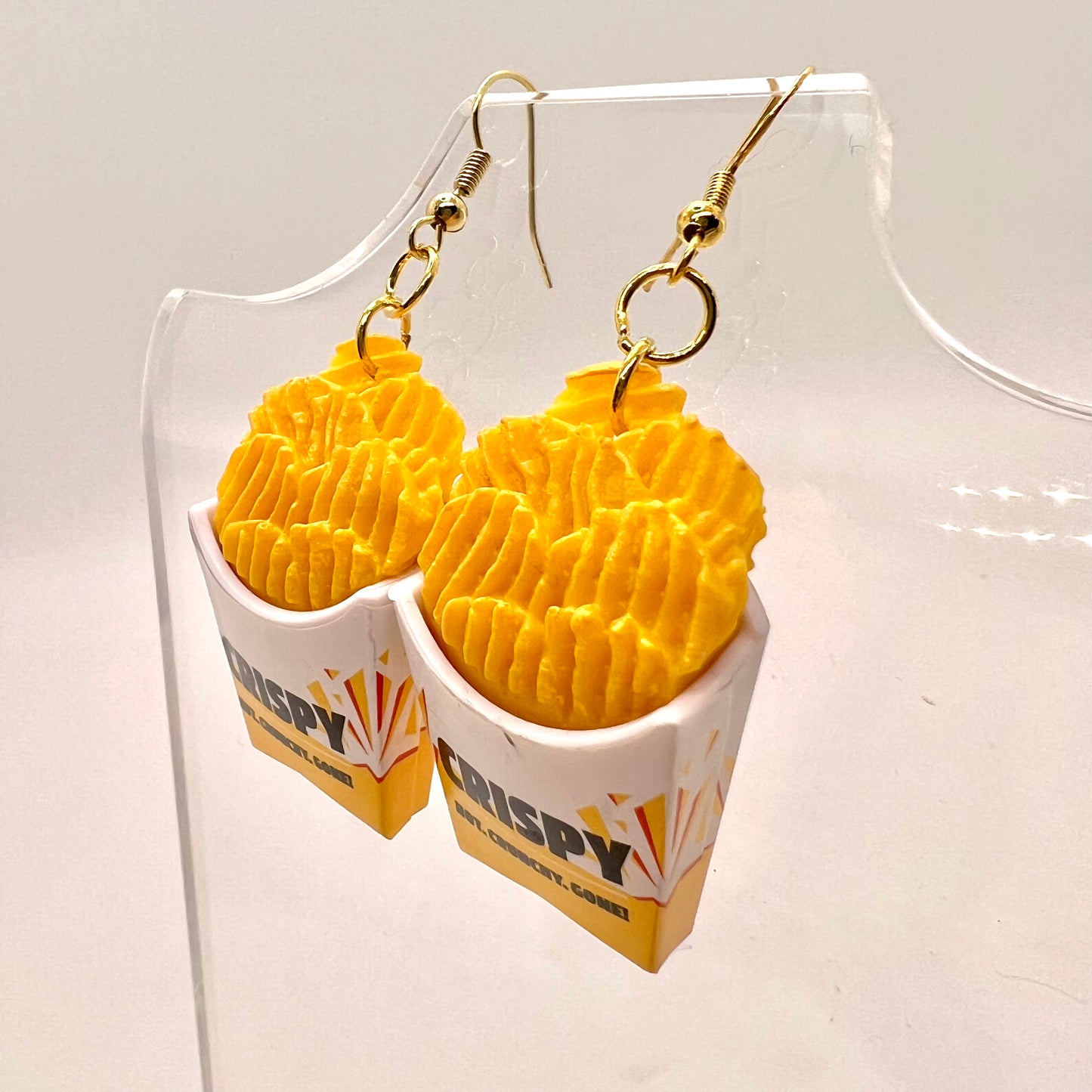 Carls Jr Fries Earrings