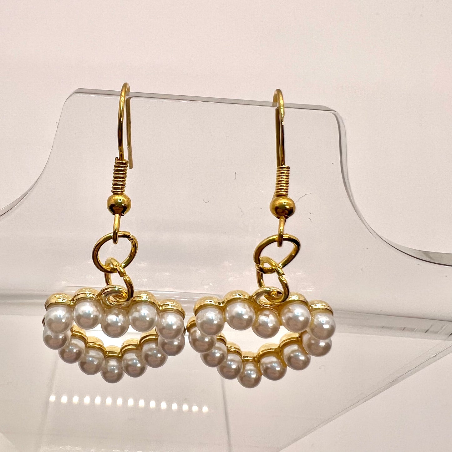 Beaded Heart Earrings