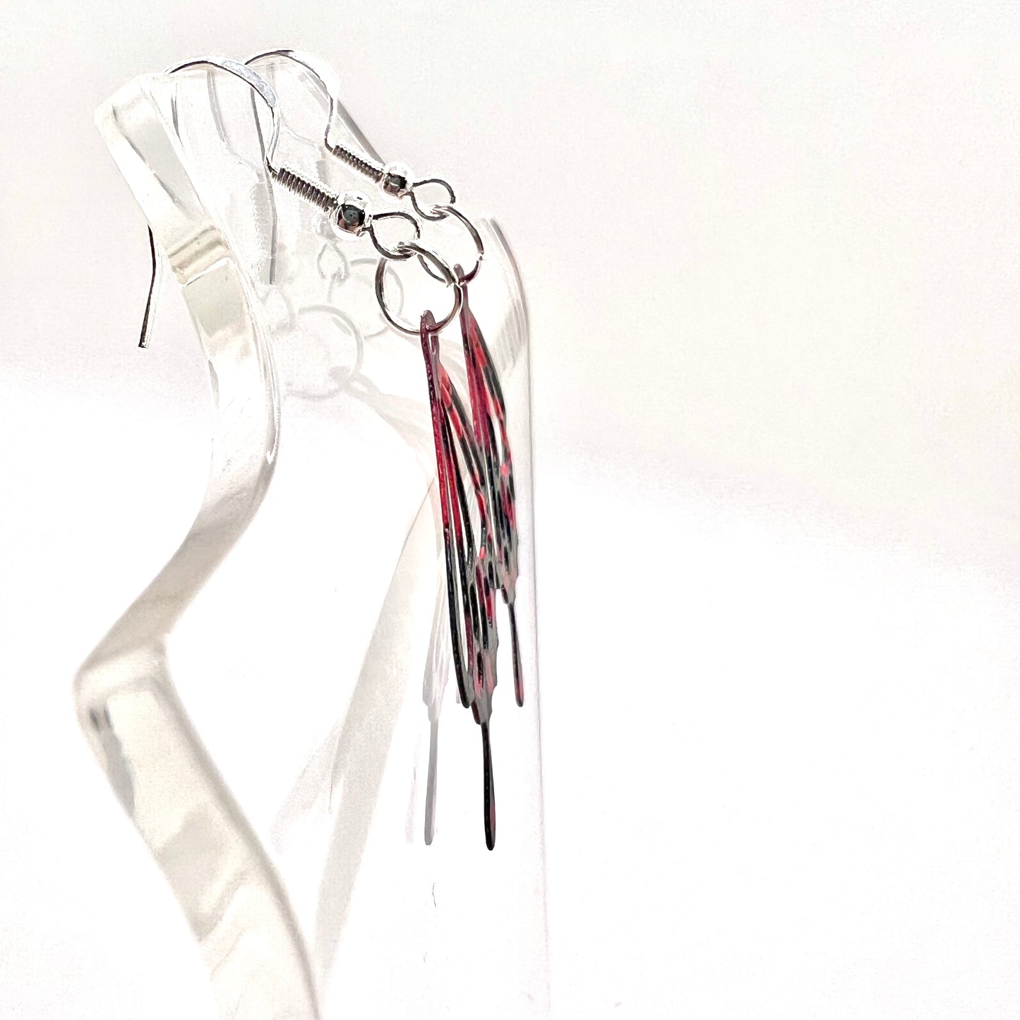 Black & Red Butterfly Wing Earrings