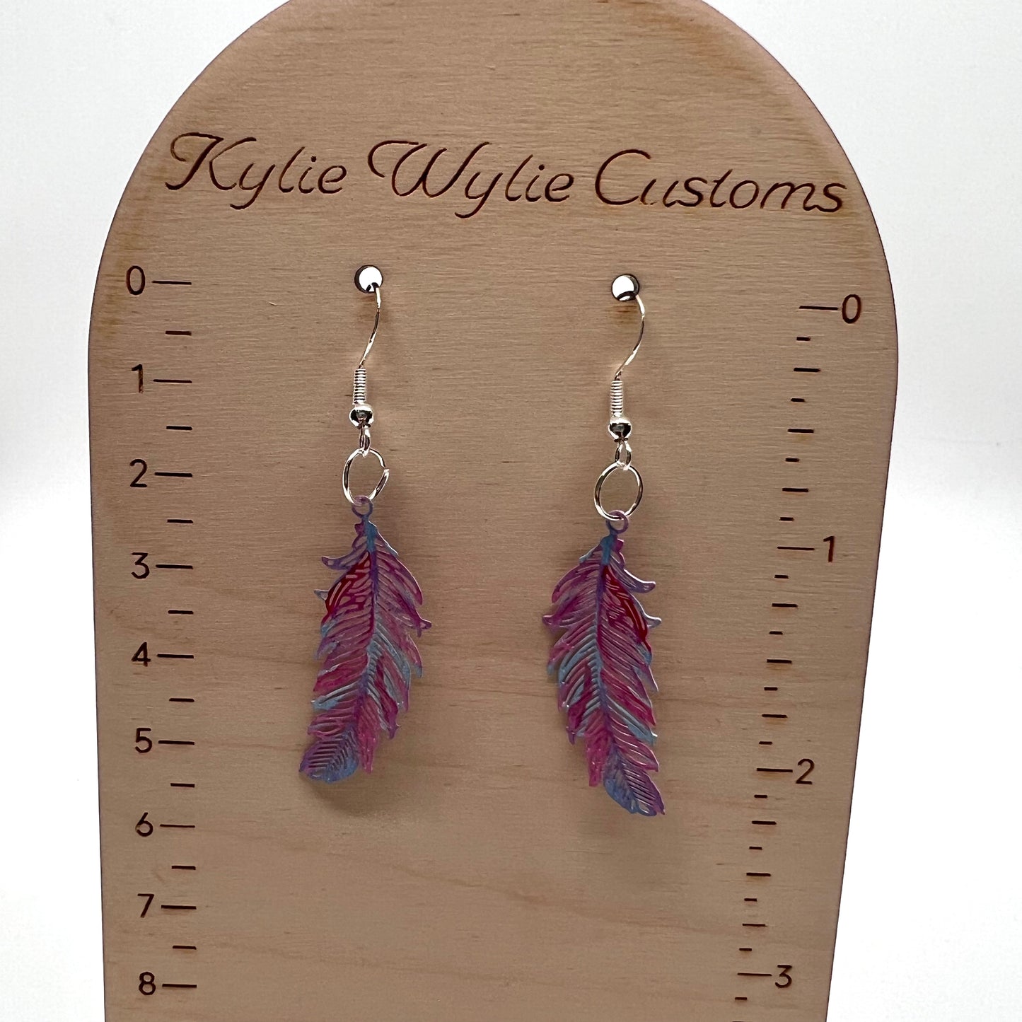 Rainbow Feather Earrings