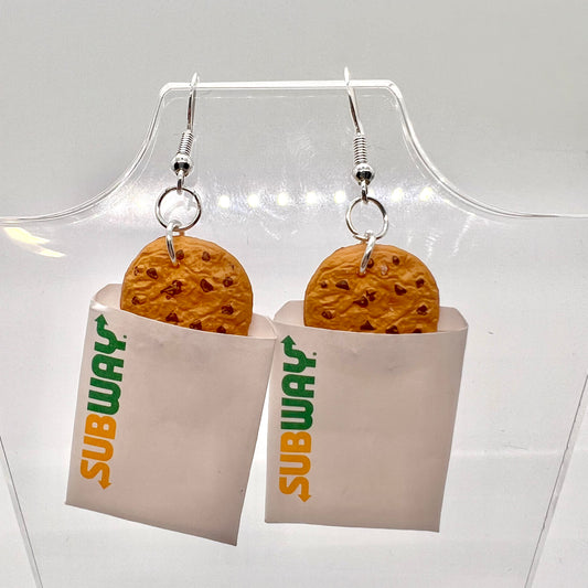Subway Cookie Bag Earrings