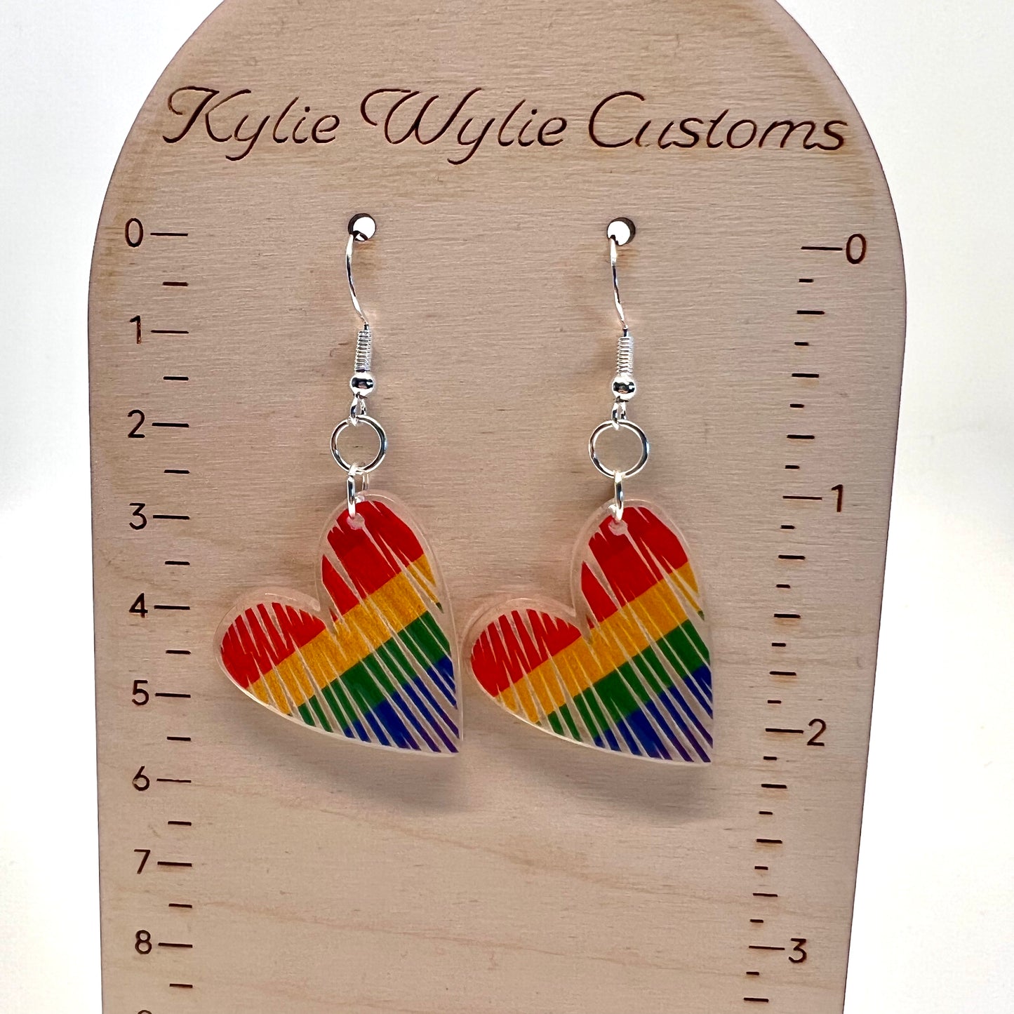 Rainbow Heart Earrings