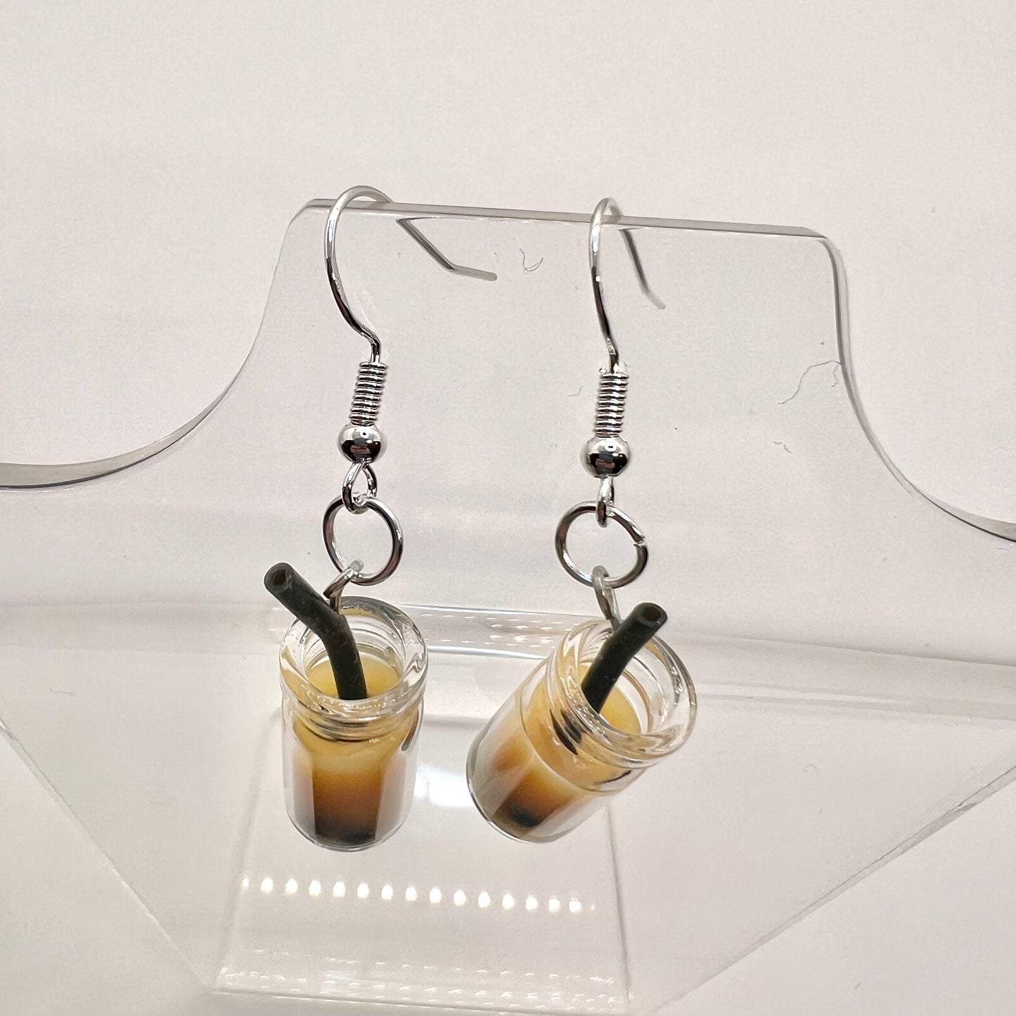 Mini Boba Tea Cup Earrings