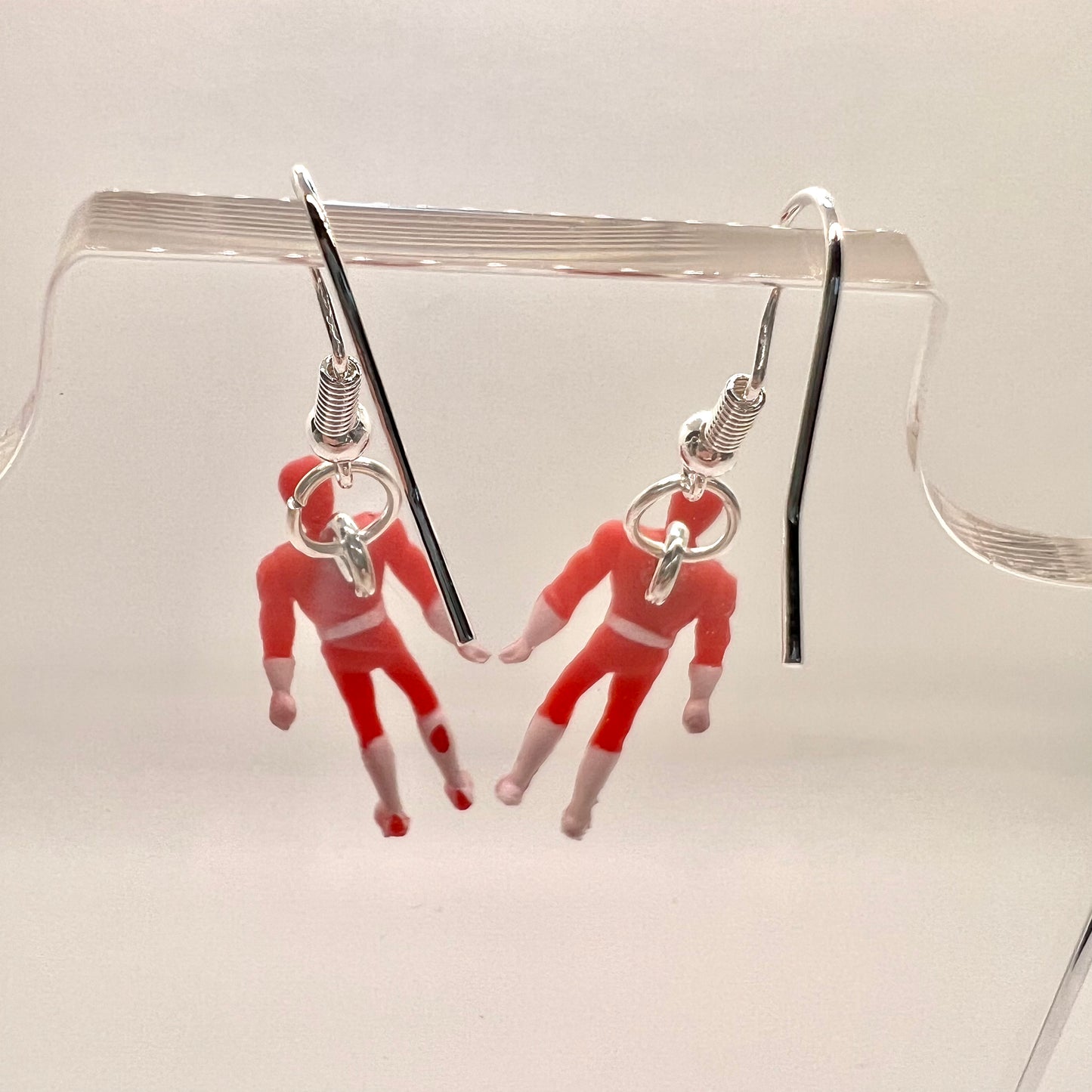 Red Power Ranger Earrings
