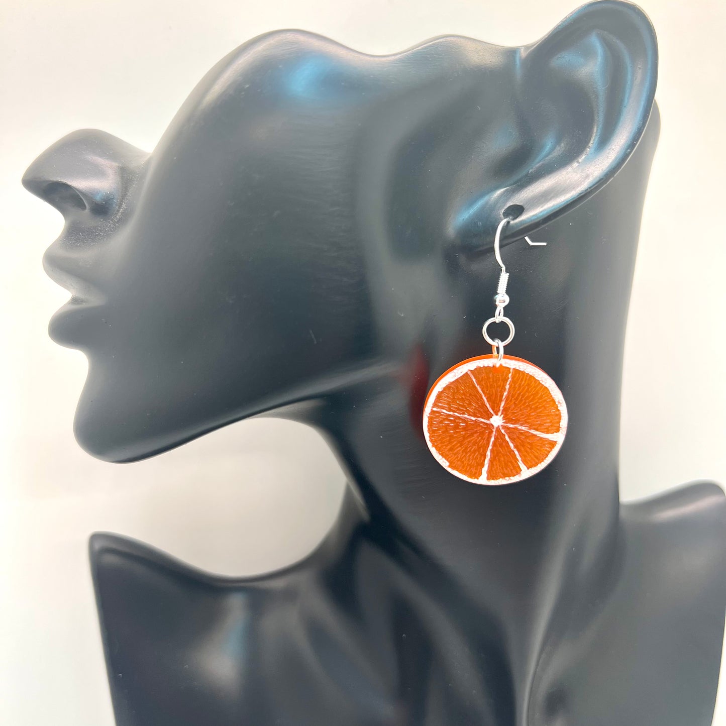 Orange Fruit Slice Earrings