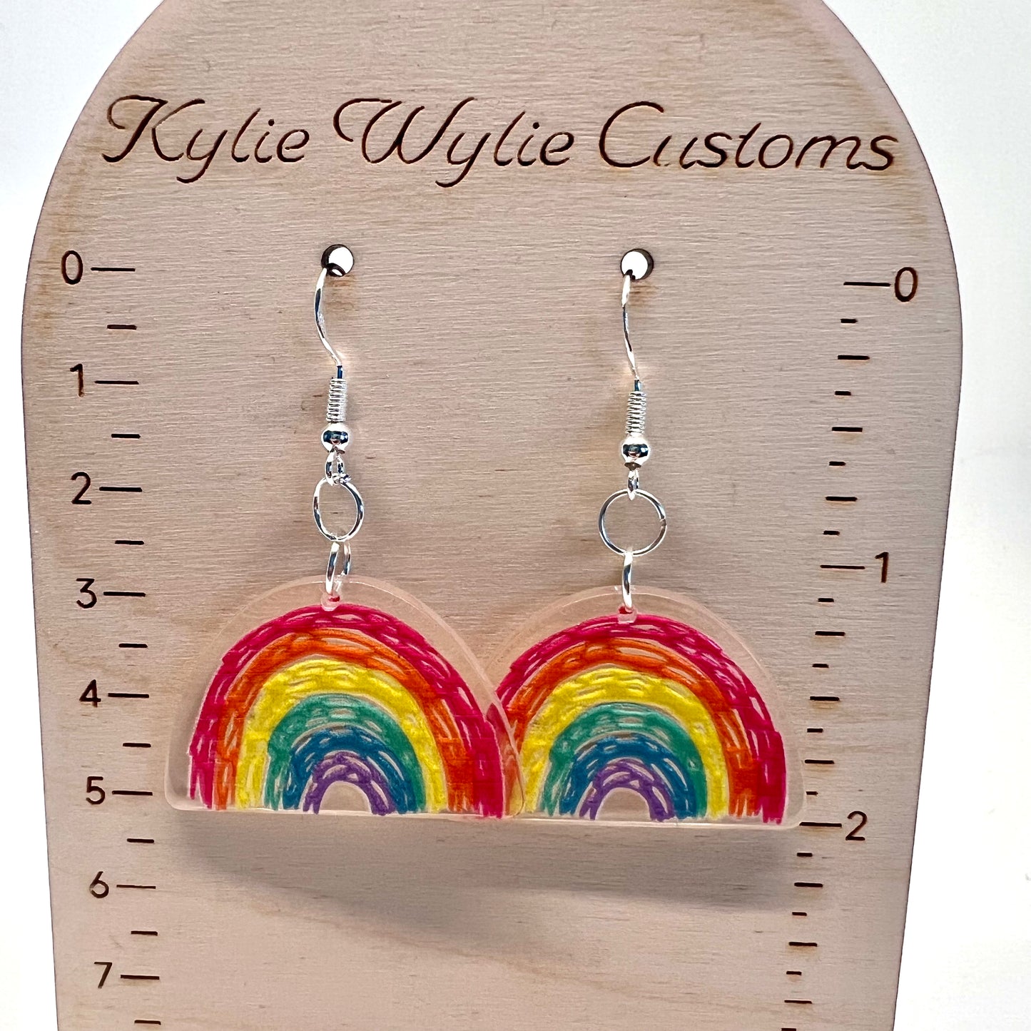 Rainbow Scribble Earrings