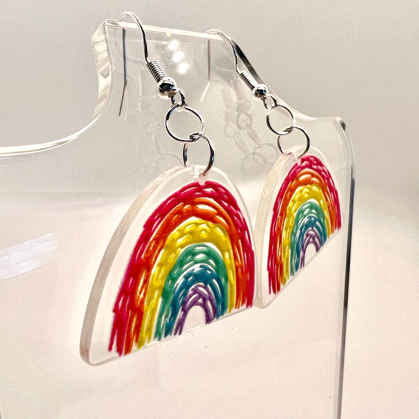 Rainbow Scribble Earrings