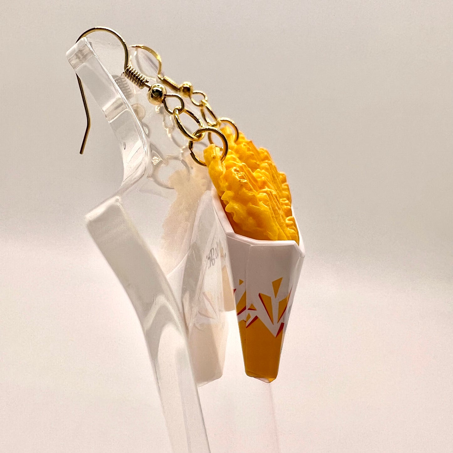 Carls Jr Fries Earrings