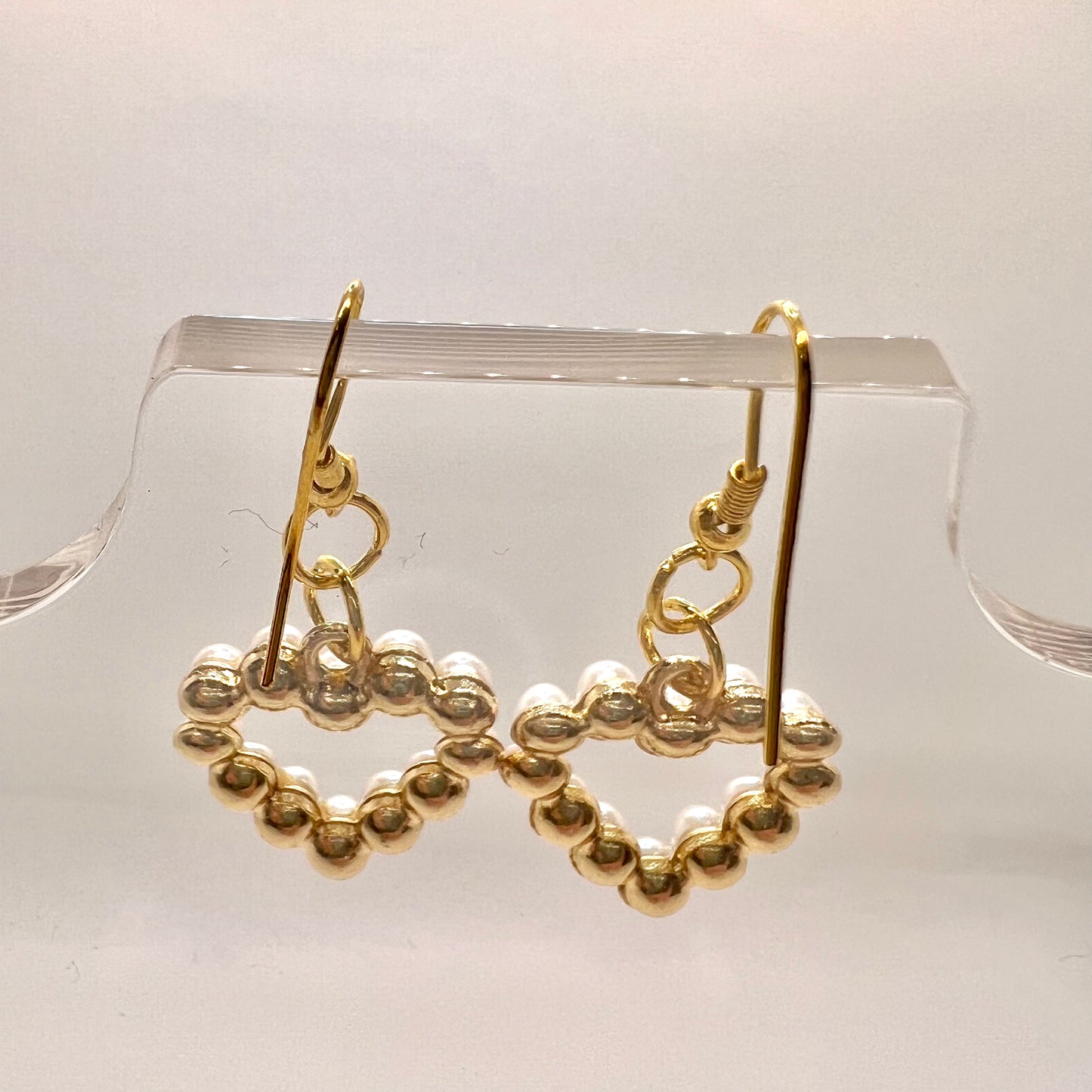 Beaded Heart Earrings