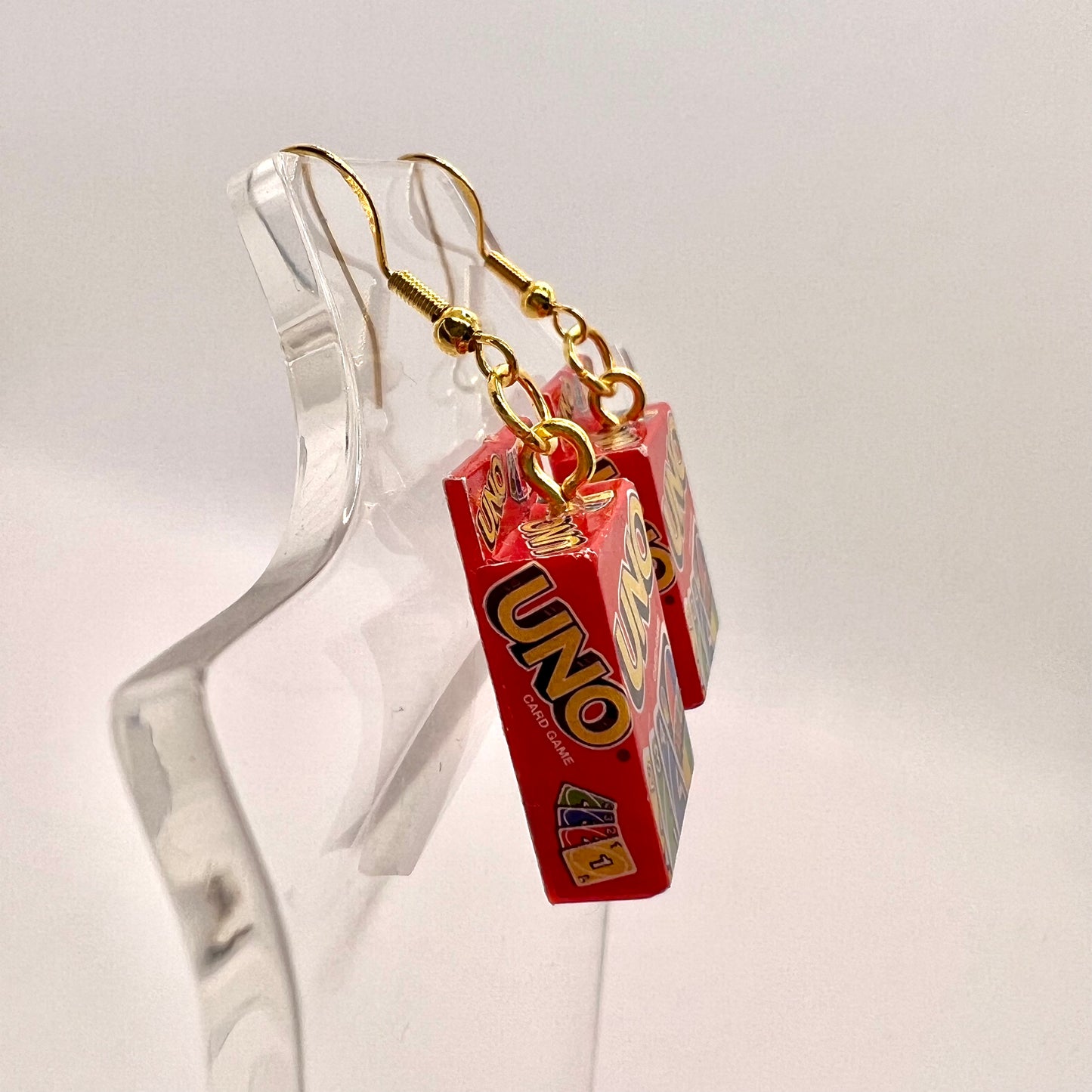 Uno Card Earrings