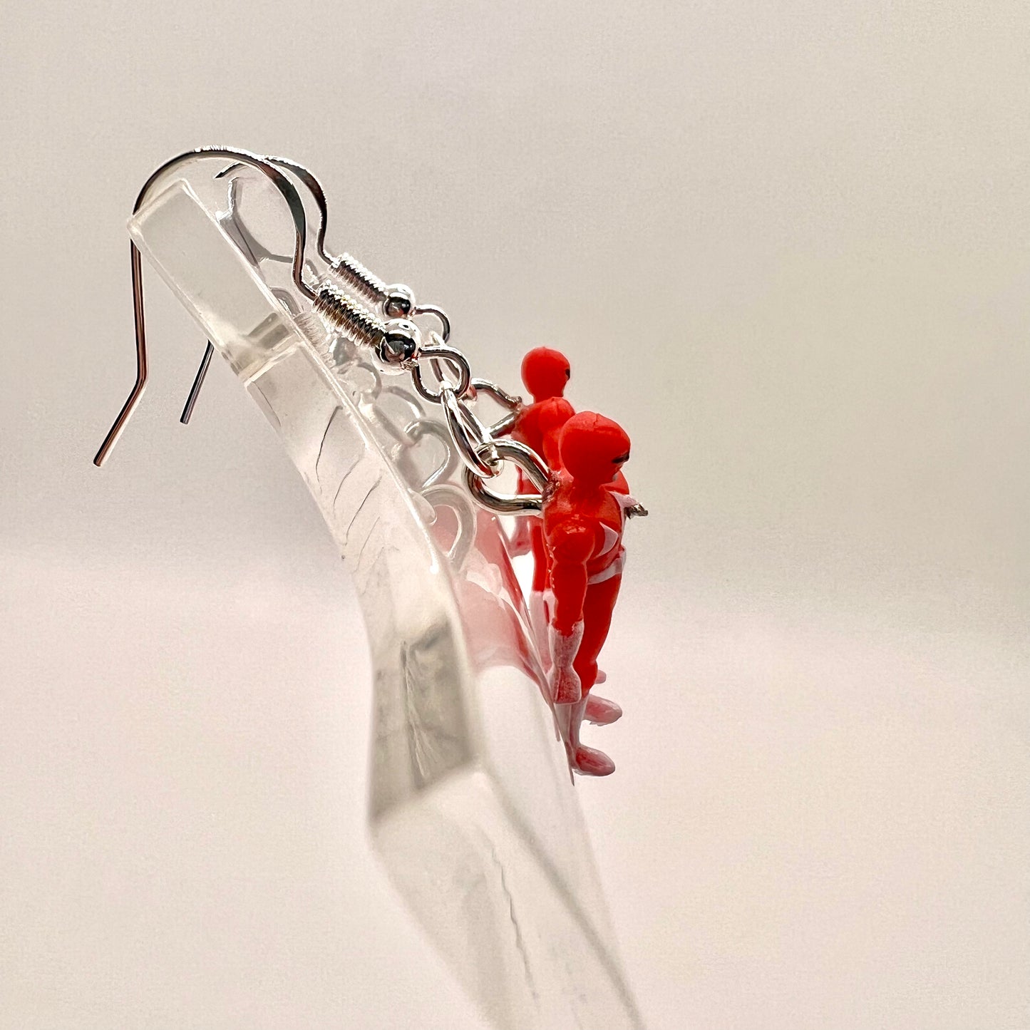 Red Power Ranger Earrings